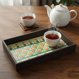 Plateaux de service en bois de mangue faits à la main pour la cuisine et la salle à manger, organisateur polyvalent et cadeau pour les cafés et les bars - Product Image 6