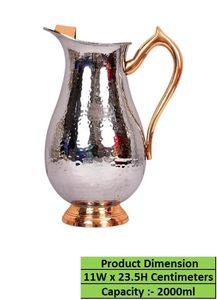 Service de table, décoration d'intérieur, thé et café, Dallas et pichet, design martelé fait à la main, laiton poli brillant doré - Product Image 4