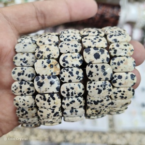 สร้อยข้อมือหลายเหลี่ยมเพชรพลอยทรงวงรีสร้อยข้อมือเพชรทรงวงรีสร้อยข้อมือยืดหยุ่นยืดหยุ่นได้ - Product Image 3