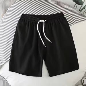 Pantalones Cortos Deportivos de Alta Calidad para Hombre, de Lona de Poliéster/Algodón, Cintura Media, Cierre con Cordón, Secado Rápido, Talla Grande, Lisos, para Gimnasio, Fitness y Entrenamiento - Product Image 2