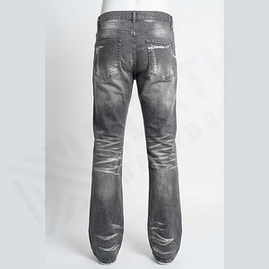 Jeans pour hommes en gros, couleur personnalisée, designer, déchirés, skinny, stretch, denim, pantalon slim, taille mi-haute, style ample, OEM personnalisé - Product Image 2