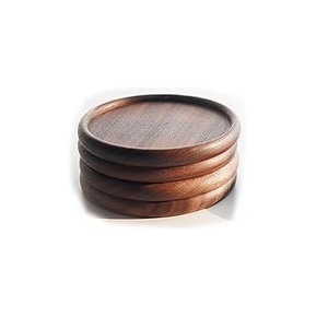 Posavasos de madera de pino de lujo con textura natural para hotel a bajo costo posavasos de mesa redonda único para fabricación en India - Product Image 1