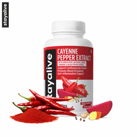 Poivre de Cayenne 8000mg, Gingembre 1500mg, Ail 1500mg, Curcuma 1500mg, Racine de Betterave 3000mg, Poivre Noir 120 | Capsules de capsaïcine
