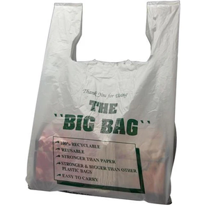 ถุงใส่เสื้อยืดพลาสติก70% รีไซเคิลถุงช้อปปิ้งบรรจุภัณฑ์แบบกำหนดเองสำหรับซูเปอร์มาร์เก็ต - Product Image 4