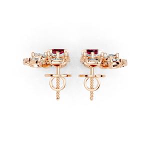 ต่างหูเพชร AIER-340คลาสสิกประกายสำหรับผู้หญิงสำหรับทองคำขาวสีเหลืองทองหรือทองคำขาวและสีโรสโกลด์ - Product Image 2