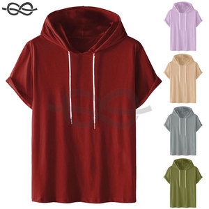 Sudadera con capucha de manga corta para hombre, Sudadera con capucha para gimnasio, Jersey Atlético ajustado ligero, sudaderas con capucha para entrenamiento y correr - Product Image 4