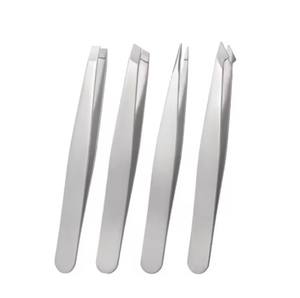 Pinzas para Pestañas de Marca Privada, Blancas, Negras y Beige, con Punta de Fibra, Logotipo Personalizado, Punta de Fibra para Extensión de Pestañas de Volumen - Product Image 1