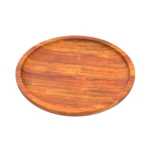 Assiette de présentation ronde en bois pour la maison, le restaurant, la table à manger, vaisselle décorative, assiette en bois, design personnalisé - Product Image 1