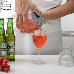 Herramientas de barra comercial profesional, colador de cóctel de acero inoxidable con logotipo personalizado, colador de Metal portátil de malla fina para barra de vinos - Product Image 4