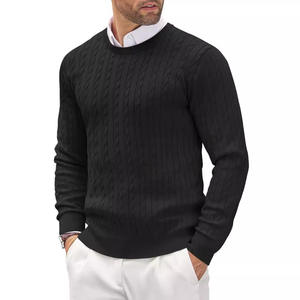 Suéter de cuello alto de punto acolchado grueso para hombre, camisa de párrafo inferior holgada para Otoño/Invierno, ropa anticontracción, suéteres para hombre - Product Image 3