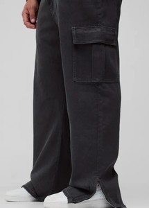 Design <b>Men</b> <b>Jeans</b> Wholesale Custom Manufacture High Quality Brand Ripped Black Denim <b>Jean</b> <b>Elastic</b> <b>Waist</b> Mid Loose Fit Comfortable - Product Image 3