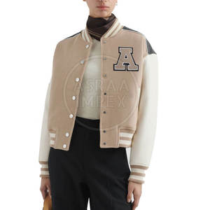 Veste Letterman surdimensionnée Veste Letterman en matériaux durables Veste Letterman pour femmes en tissu avec logo personnalisé - Product Image 1