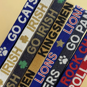 Sangles de sac à main tendance en perles, broderies personnalisées, motifs en perles de rocaille, pièces et accessoires pour sacs à main, sangle en perles de rocaille - Product Image 1