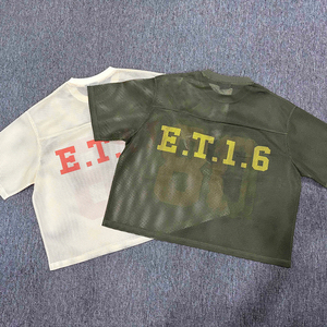 2024 mode Boxy recadrée Football t-shirt conception personnalisée vêtements de maison hommes Football maillot Sublimation impression Football américain porter - Product Image 6