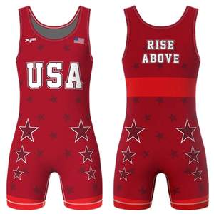 Combinaison de lutte américaine pour adultes et enfants, impression par sublimation personnalisée, extensible, respirante, évacuant l'humidité - Product Image 1