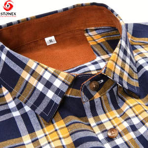 Breathable Cotton Custom Made Street Wear <b>Men</b> Checked <b>Flannel</b> <b>Shirts</b> Button up Collar Custom Fashion <b>Shirt</b> For <b>Men</b> - Product Image 3