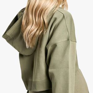 Vintage Acid Wash Nouveau 2 en 1 Sweat à capuche zippé d'hiver lourd pour femme 100% coton - Product Image 5