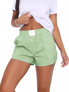 Pantalones cortos de mujer de Venta caliente 100% Material de algodón Ligero Logotipo personalizado Impresión Transpirable Cintura elástica Servicio OEM - Product Image 4