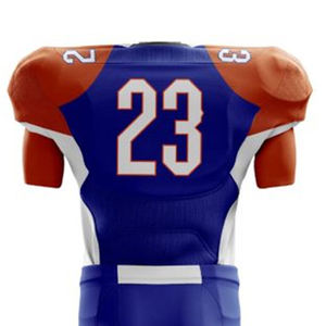 Proveedor directo de fábrica de uniformes de fútbol americano personalizados de secado rápido transpirable con mangas cortas diseños sublimados - Product Image 6