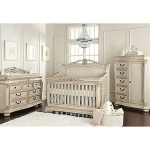 Ensemble de meubles pour bébé en bois massif, style européen de luxe, berceau, commode, utilisation en hôpital, hôtel, supermarché, écologique, pour enfants - Product Image 4