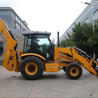 Soosan 3CX Mini Loader Backhoe Excavator Berkualitas Tinggi 4x4 Penggerak Roda Penggerak Depan Mesin 75KW Efisiensi Operasional Tinggi