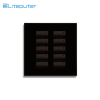 Panel de Control de Plástico de 10 Botones, Protocolo EDX, Atenuador, Compatible con Blanco/Negro, DC24V, Liteputer ECP-310, Caja de Distribución Europea para Iluminación