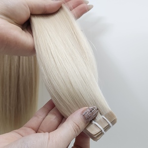 Extensiones de Cabello Adhesivas Liso Rubio Cabello Humano Doble Trama Puntas Completas Trama Única 36 Pulgadas - Product Image 1