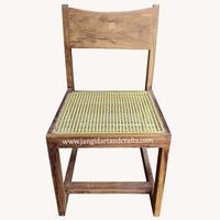 Chaise de café moderne nordique en bois massif Jute tissé en osier chaise de salle à manger canne meubles de maison scandinave en bois rotin bois exportateur
