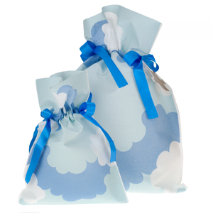 Bolsa de Regalo Ecológica de Tela 30x45cm con Estampado de Nubes Marca Martom para Regalos - Product Image 4