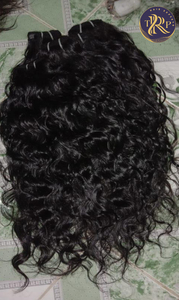 Extensions de cheveux humains bouclés Remy indiens 100 % naturels, noirs, doux, boucles naturelles pour la vente en gros - Product Image 1