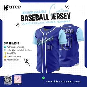 2025 Logos de equipo personalizados Camisetas y camisas de béisbol Productos de alta calidad Camisetas transpirables Color azul y azul cielo Cuello en V - Product Image 2