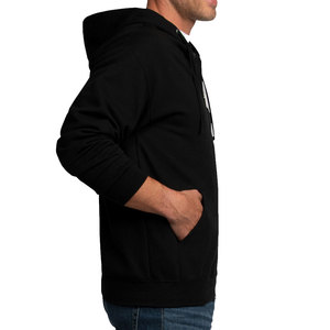 Sudadera con capucha y cremallera térmica de algodón suave liso de alta calidad con estampado de soplo completo personalizado de la mejor pareja para invierno - Product Image 4