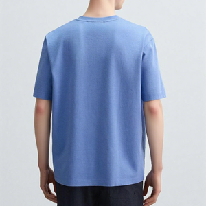 T-shirt en coton organique de haute qualité plaine bleu délavé poids lourd manches courtes t-shirts vierges personnalisés pour hommes - Product Image 2