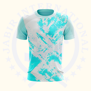 Camiseta cómoda para hombre, tela de punto de algodón 100%, cuello redondo, peso pesado, hombro caído, estampado de sublimación, ropa de calle - Product Image 1