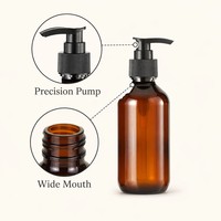 Bouteille de pompe de lotion en plastique ambre pour animaux de compagnie 100ml 150ml 200ml 280ml 500ml bouteille vide avec bouchon à vis