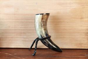 Hot Selling Best Quality of Viking Ox Horn <b>Tealight</b> <b>Candle</b> Holder Set with Metal Stand Set - Product Image 5