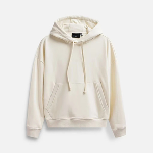 Sudadera con capucha bordada de tela de rizo de poliéster/algodón transpirable de gran tamaño para mujer Primavera/Otoño/Invierno - Product Image 4