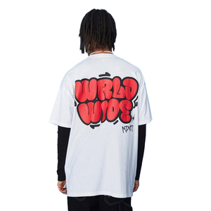 Camiseta de algodón OEM, camiseta de peso pesado, camiseta de gran tamaño, camiseta personalizada con estampado de seda de espuma 3D para hombre, camiseta con logotipo de serigrafía para hombre - Product Image 1