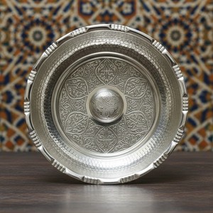 Copper Bakr Tughra Pattern Round Durable Bath Bowl Elegant <b>Basins</b> for Bathroom Decor - Product Image 2