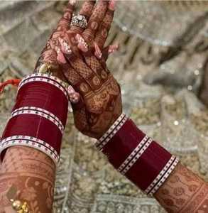 Bracelets de mariée élégants en perles multicolores de haute qualité, design vintage personnalisé, tendance, motif géométrique, or - Product Image 2