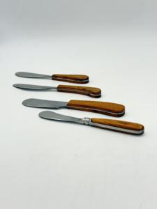 New Product 2026 Stainless Steel Cheese Tools with Wooden Handle with Hammered Design Blade Set of 4 <b>in</b> Lowest Price <b>in</b> India - Product Image 3
