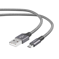 Cable Micro USB de nailon trenzado para móvil, Cable USB de carga rápida de 2,4 a, Color personalizado, 1m