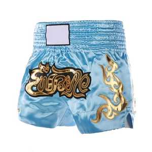 กางเกงมวยไทยขาสั้นแบบแห้งเร็วและระบายอากาศได้ดีสำหรับทุกเพศดีไซน์ใหม่ออกแบบโลโก้ได้ตามต้องการ - Product Image 1