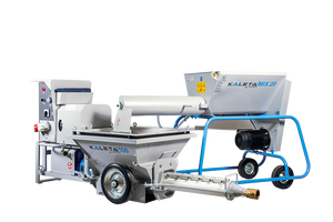 Industrial Mortar <b>Spray</b> Machine Blue Electric Motor 400v Three Phase Plaster Renderer For Wall Ceiling - Product Image 4