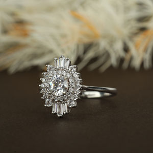 Nueva moda 10K 14K 18K 925 diseño de compromiso de plata anillos de gran oferta para mujeres anillos de diamantes de moissanita joyería de boda femenina - Product Image 3