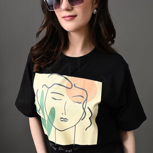 Camiseta de alta calidad para mujer, venta al por mayor, Camiseta de algodón de alta calidad para mujer, camiseta para mujer - Product Image 6