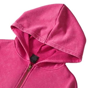 Sudaderas con capucha para hombre, ropa de hombre de calidad superior, diseño personalizado, 450GSM, sudaderas con capucha con cremallera y serigrafía lavada con ácido - Product Image 3