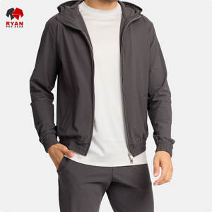 Survêtement sur mesure pour homme avec fermeture éclair, col à capuche et logo personnalisé, conception ODM OEM - Product Image 1