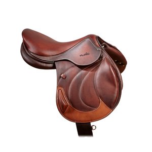 Dressage หนังม้าอานแบบอังกฤษหนังนิ่มสีน้ำตาลธรรมชาติต้นไม้ไม้ชุบนิกเกิลฮาร์ดแวร์ปรับแต่งสีได้ - Product Image 1