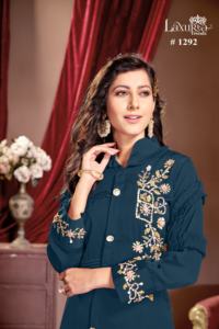 Dernier créateur Fab Zone Soft Georgette Embroidery Sequence Work Kurti Set Indian & Pakistanais Clothing - Product Image 3